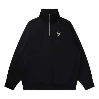 Quarter-Zip Drop Shoulder Sweatshirt